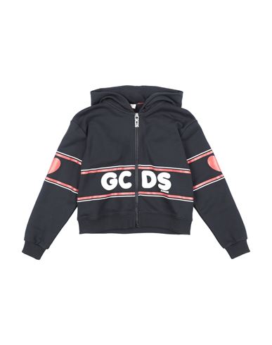 Kid Girl Sweatshirt Black Size 10 Cotton, Elastane