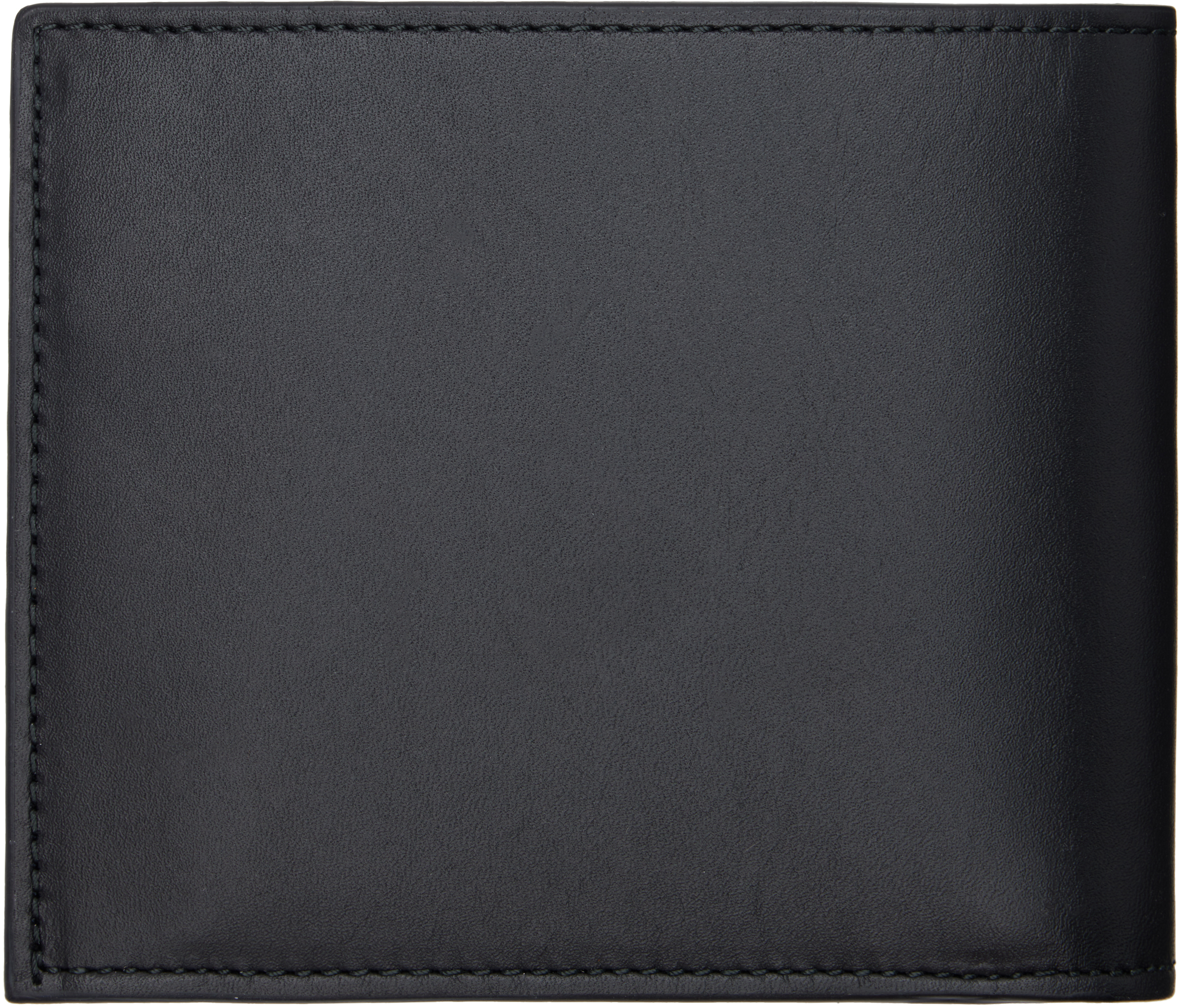 Black Leather 'Signature Stripe' Interior Billfold & Coin Wallet