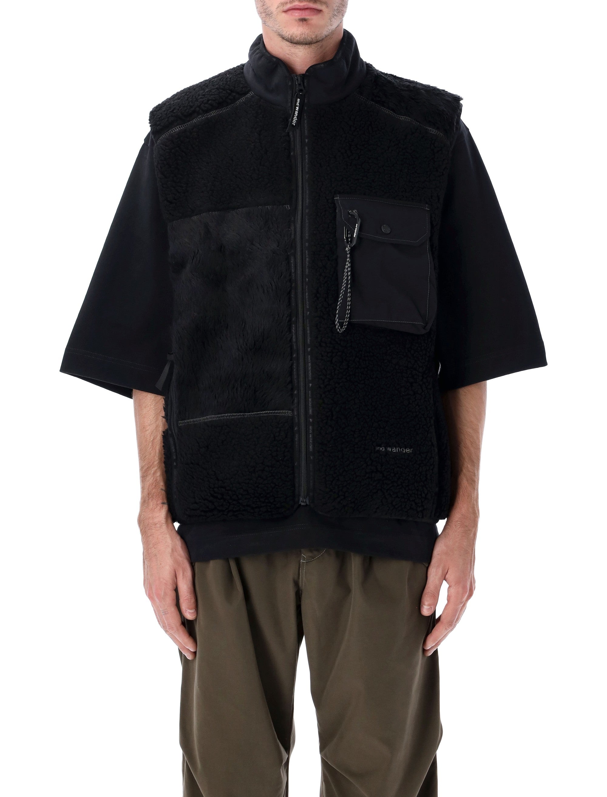 Men's Fleece-Panel Zip Vest