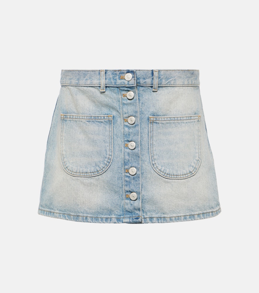 Courrèges Multiflex denim miniskirt