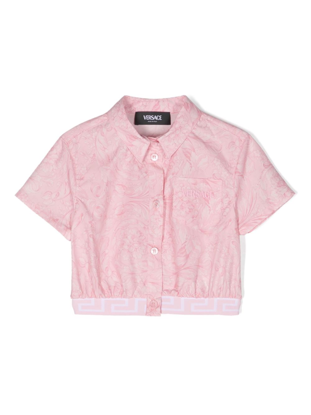 Barocco cropped shirt - Pink