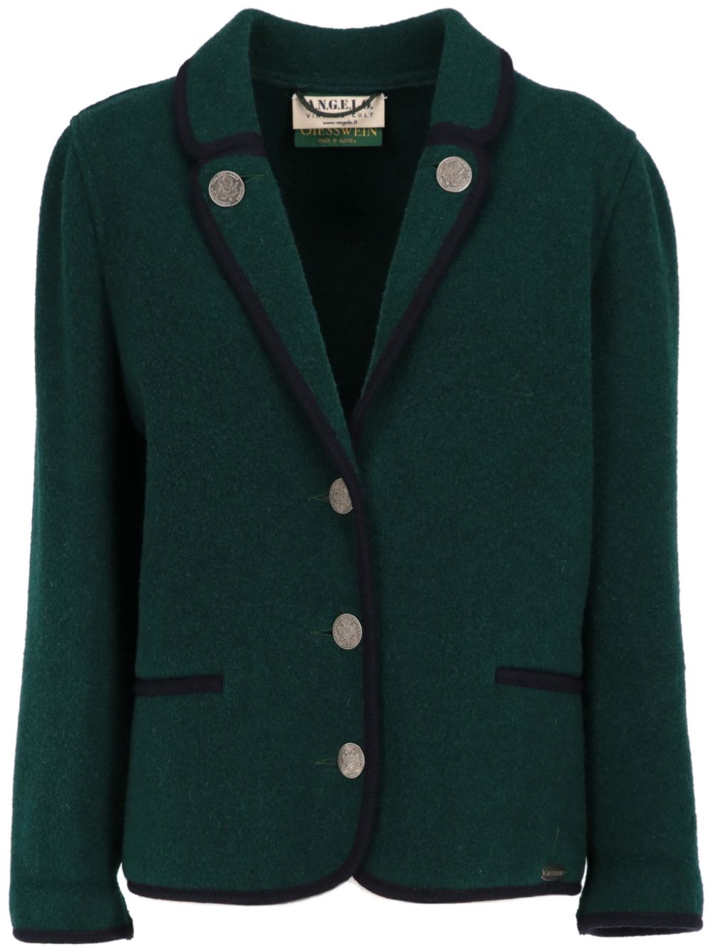 1990s contrasting-trim jacket - Green