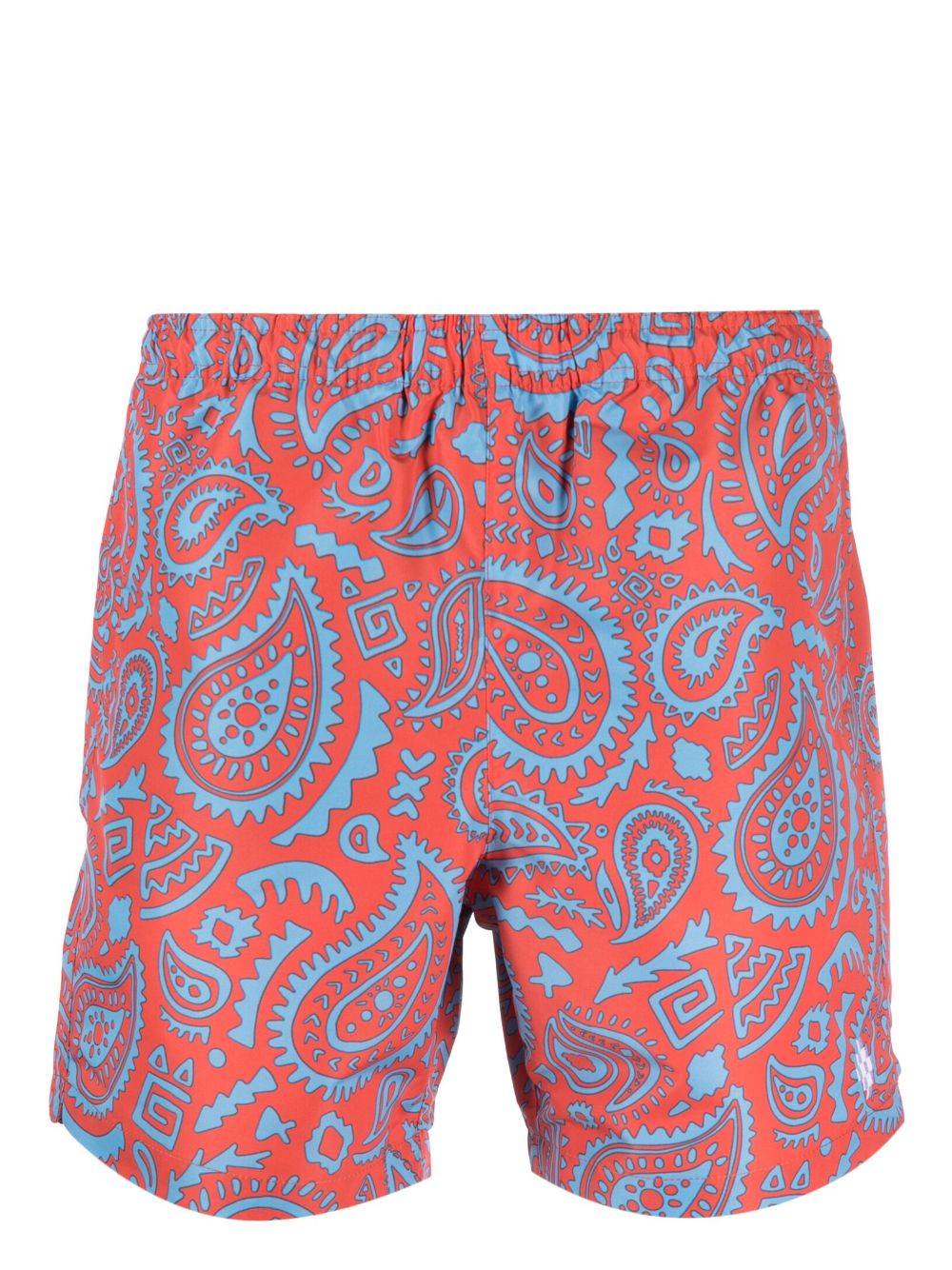 Paisley-print swim shorts - Red