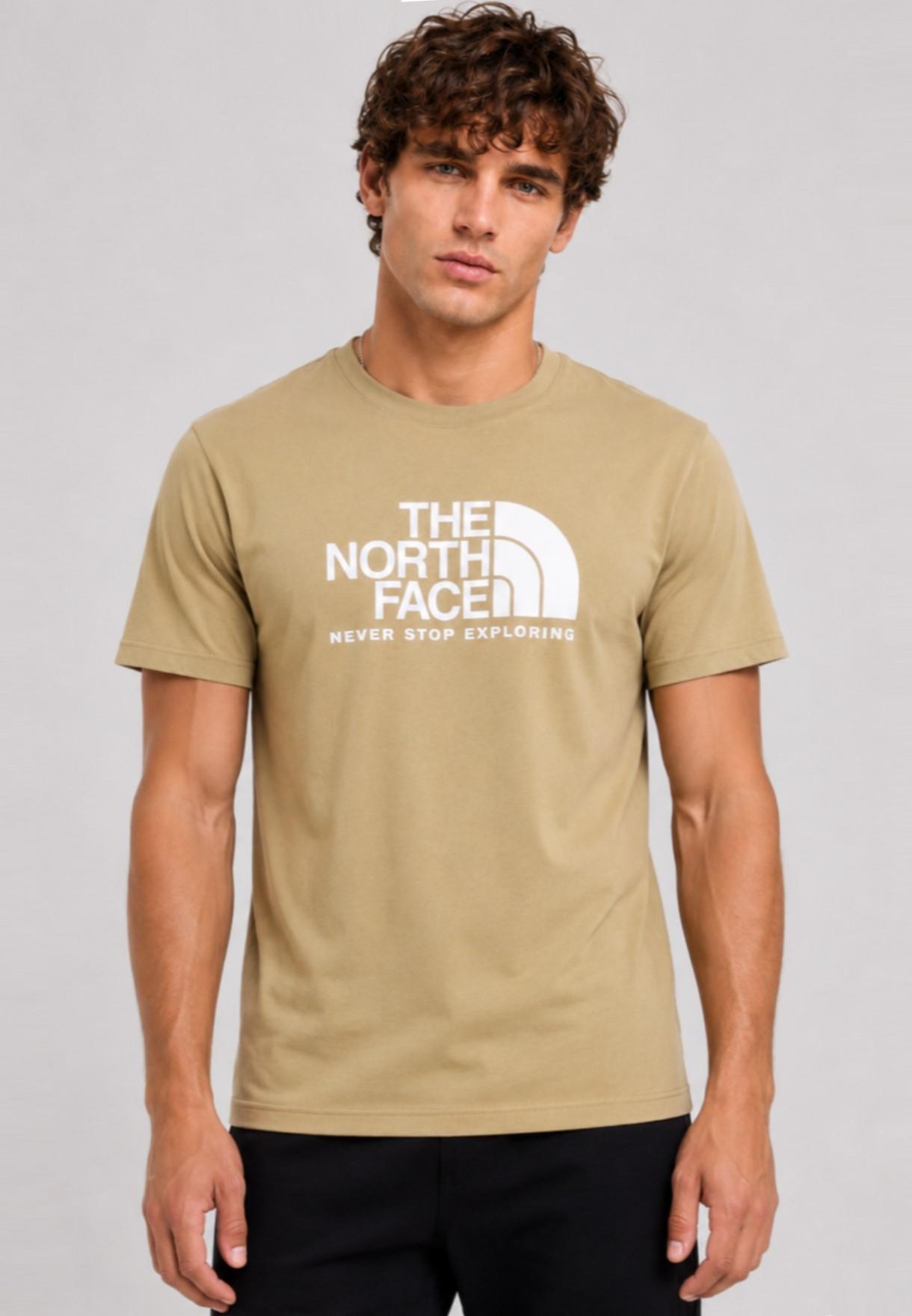 The North Face 3 Pack Mens New Peak SS T Shirt in Khaki / Midnight Petrol / Summit Navy - Multicolour Jersey - X-Large