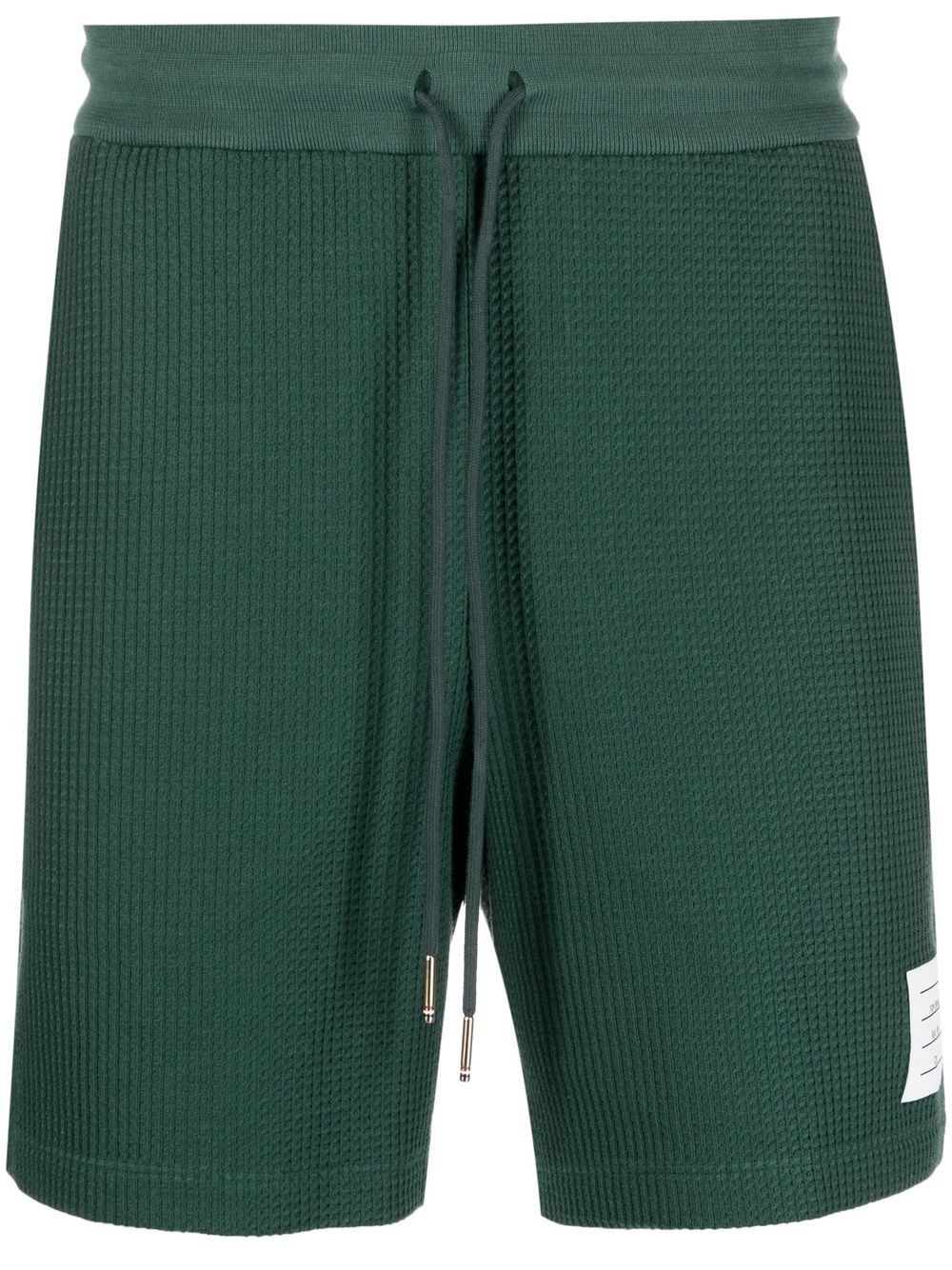 Drawstring mid-thigh shorts - Blue