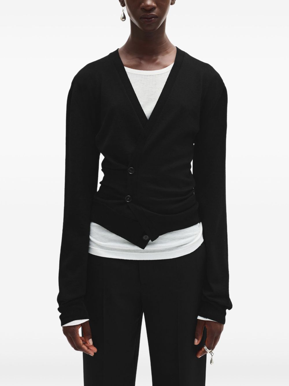 Ann Demeulemeester wool cardigan - Black