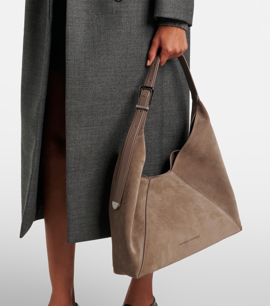Brunello Cucinelli BC Duo suede shoulder bag