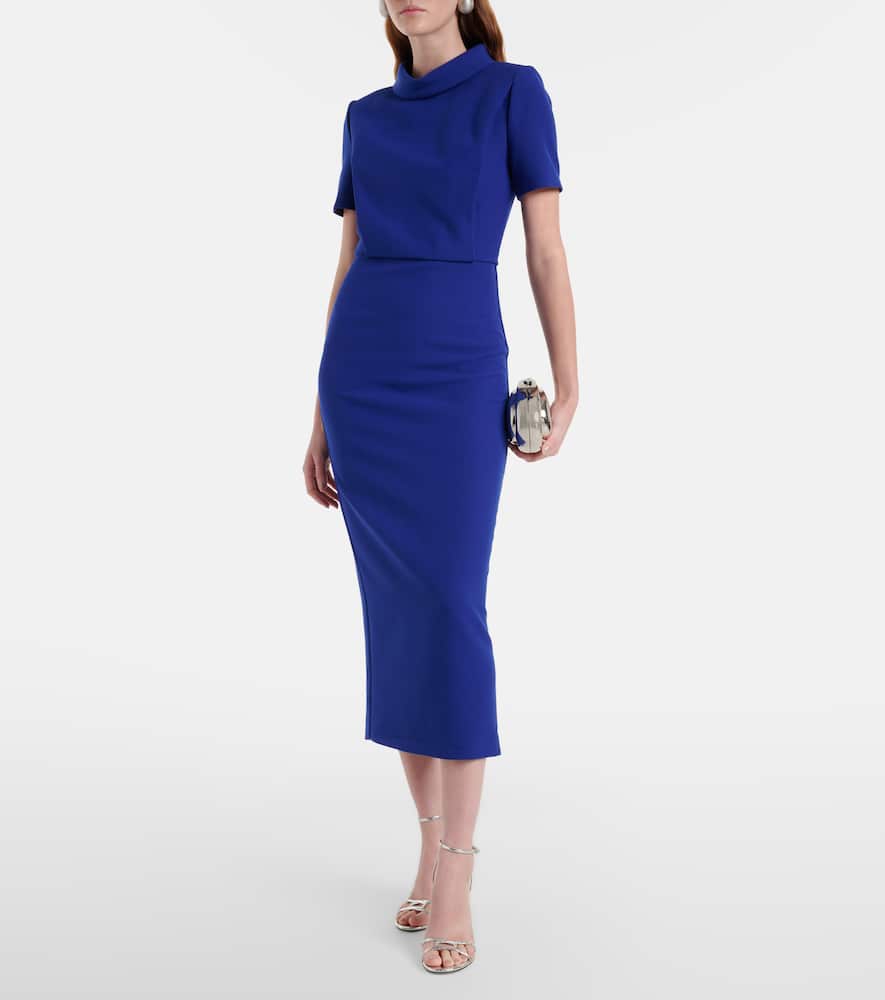 Crêpe midi dress