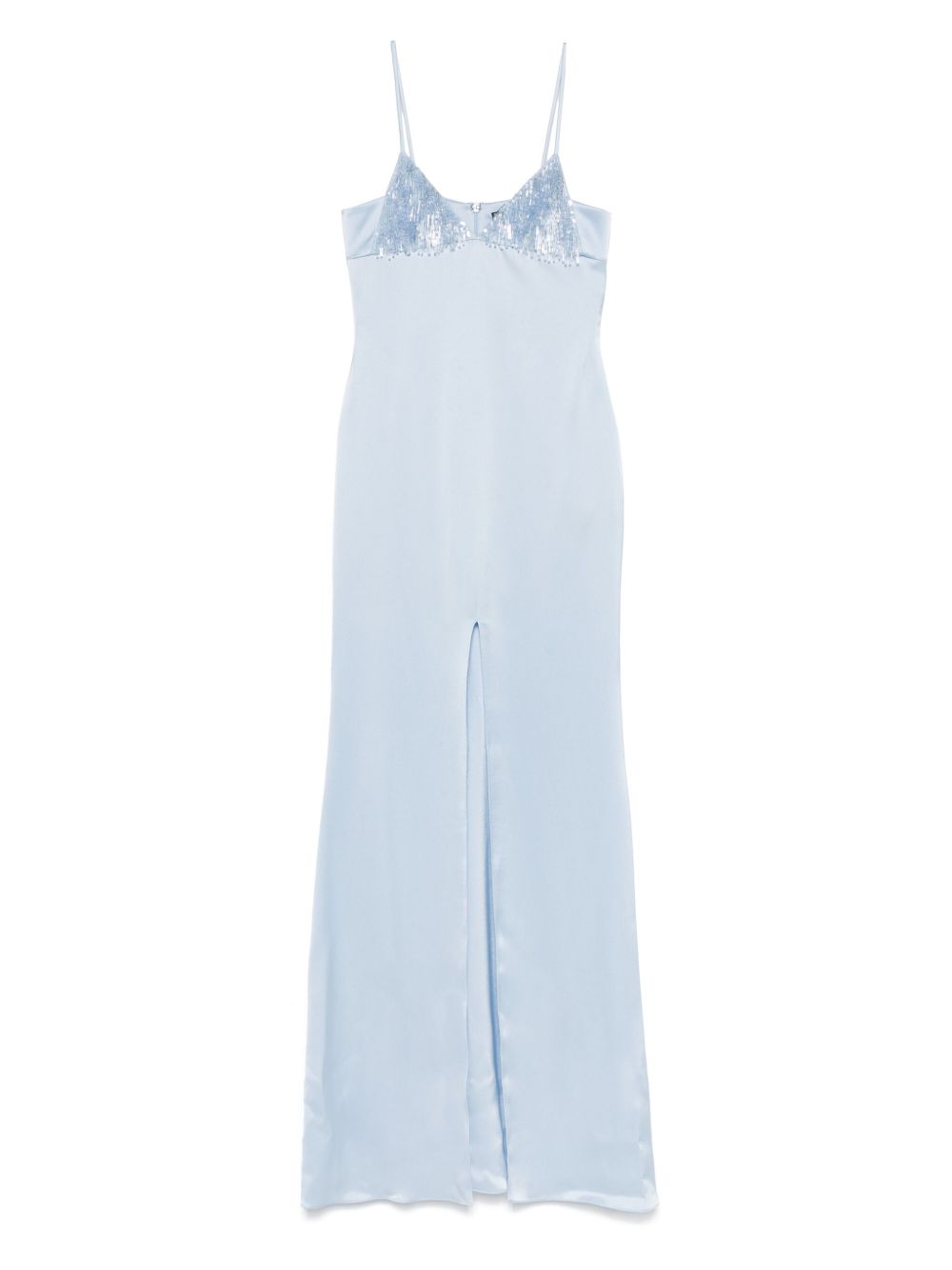 Satin maxi dress - Blue
