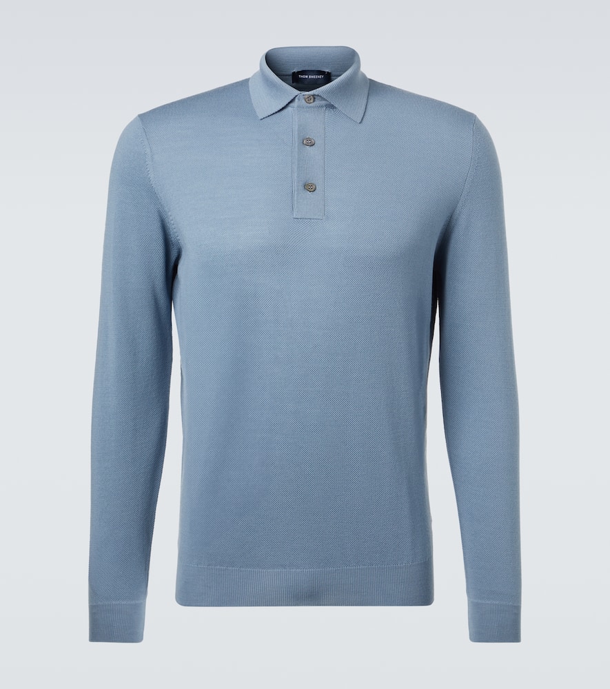 Wool polo sweater