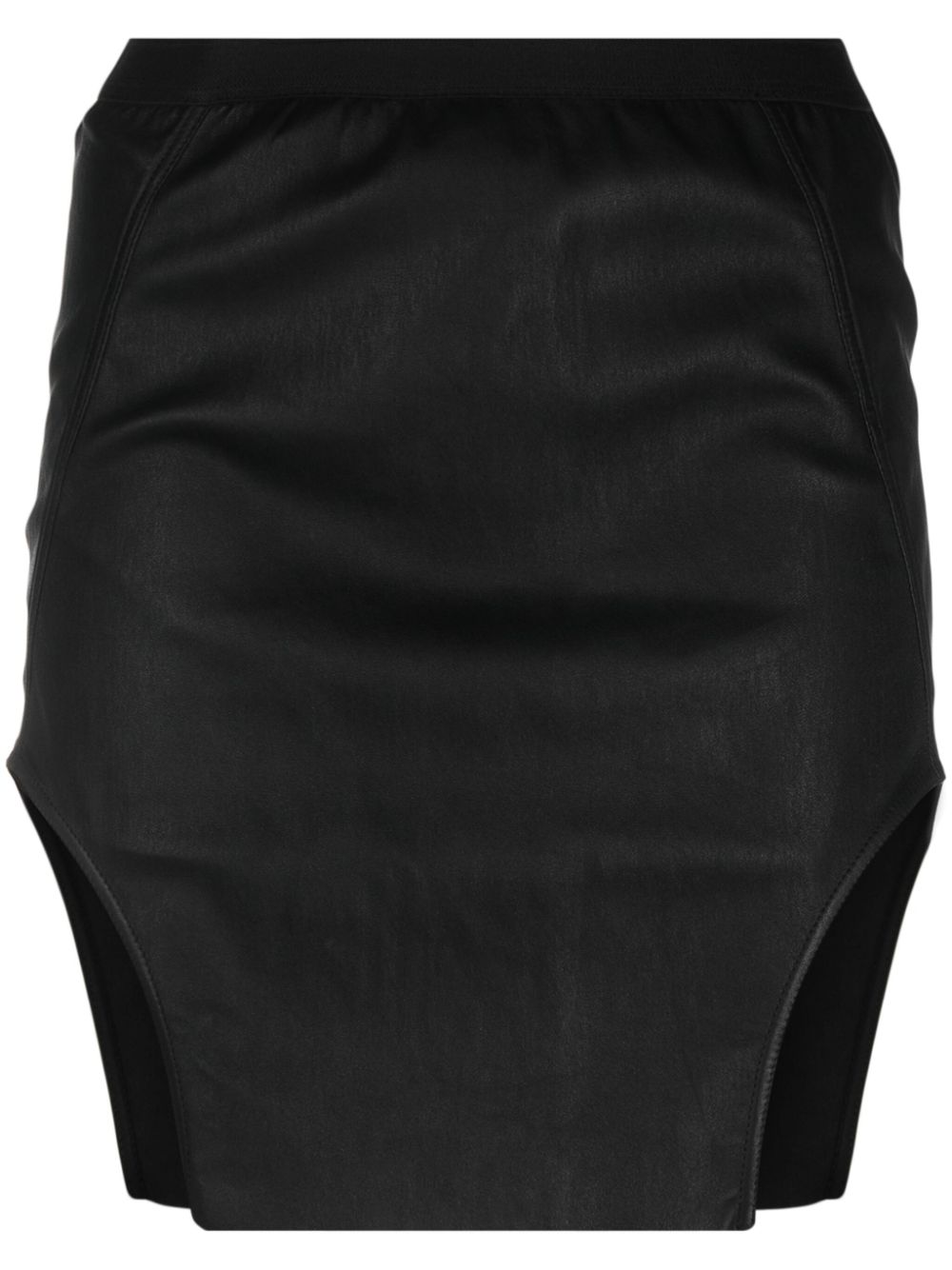 Diana leather miniskirt - Black