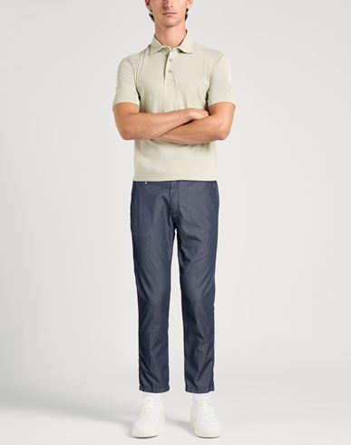 Man Pants Navy Size 30 Cotton, Polyester, Elastane