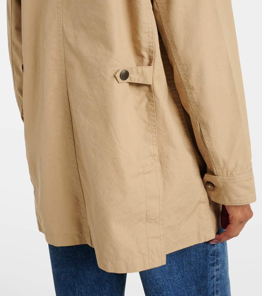 Corduroy-trimmed cotton field jacket