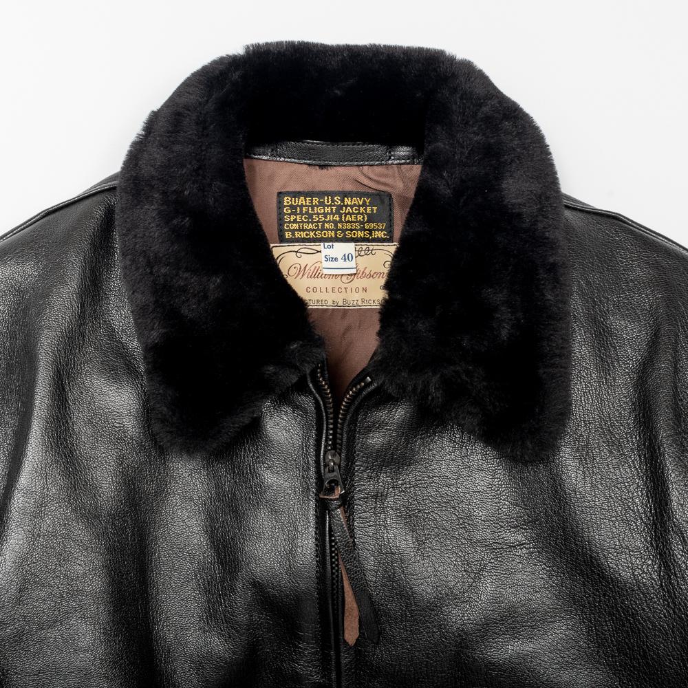 X William Gibson G-1 Leather Jacket Black