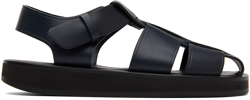 Navy fisherman flat sandals