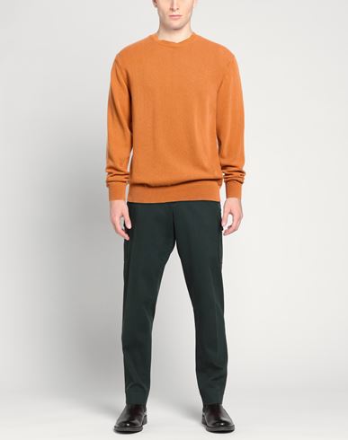 Man Sweater Orange Size M Cotton, Cashmere