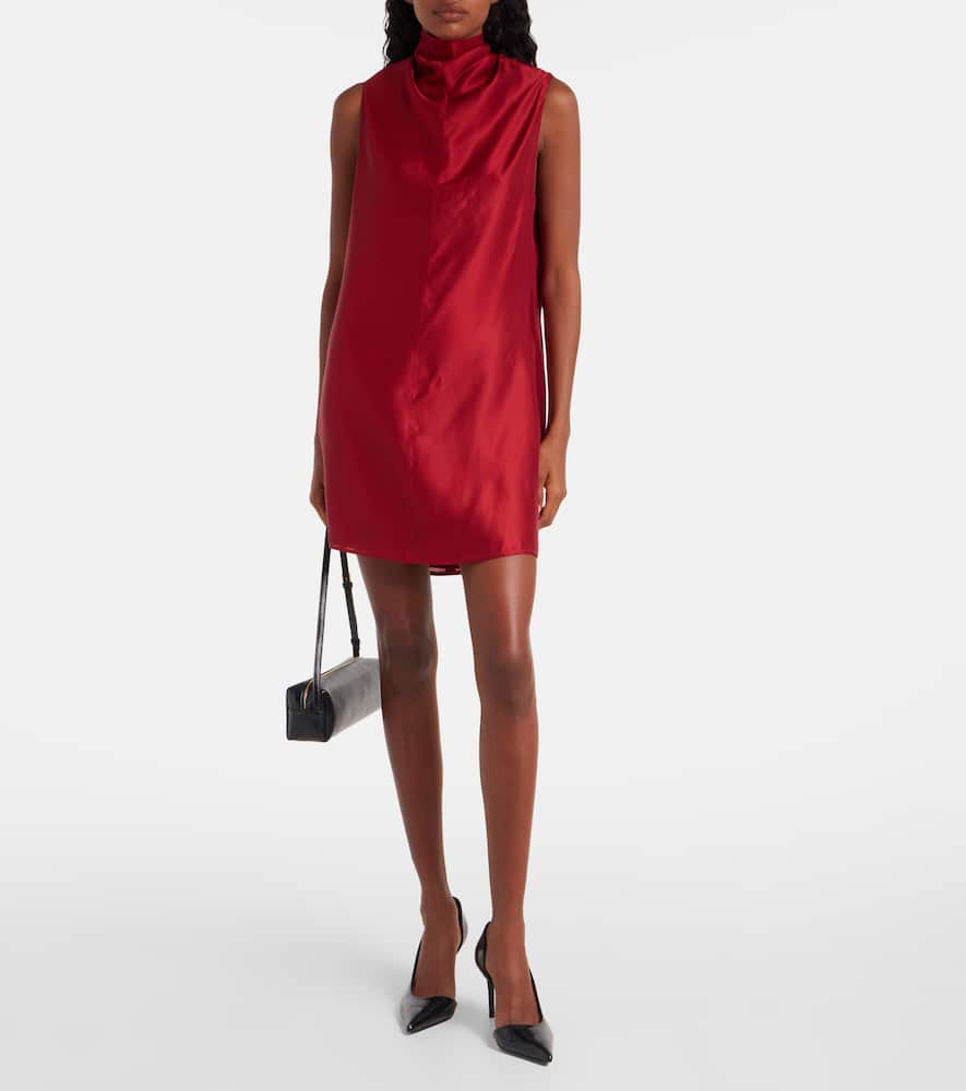 Daria turtleneck satin minidress