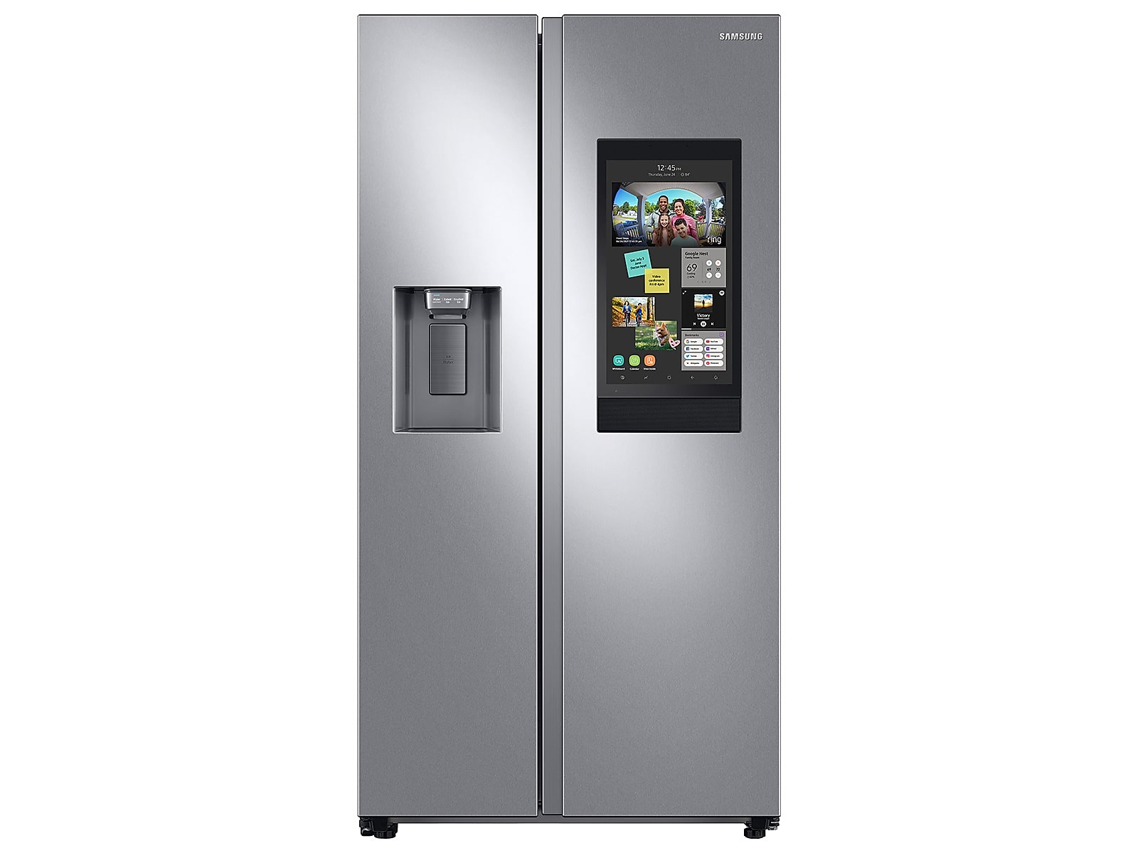22 cu. ft. Counter Depth Side-by-Side Refrigerator with Touch Screen Family Hub™ in Silver(RS22T5561SR/AA)