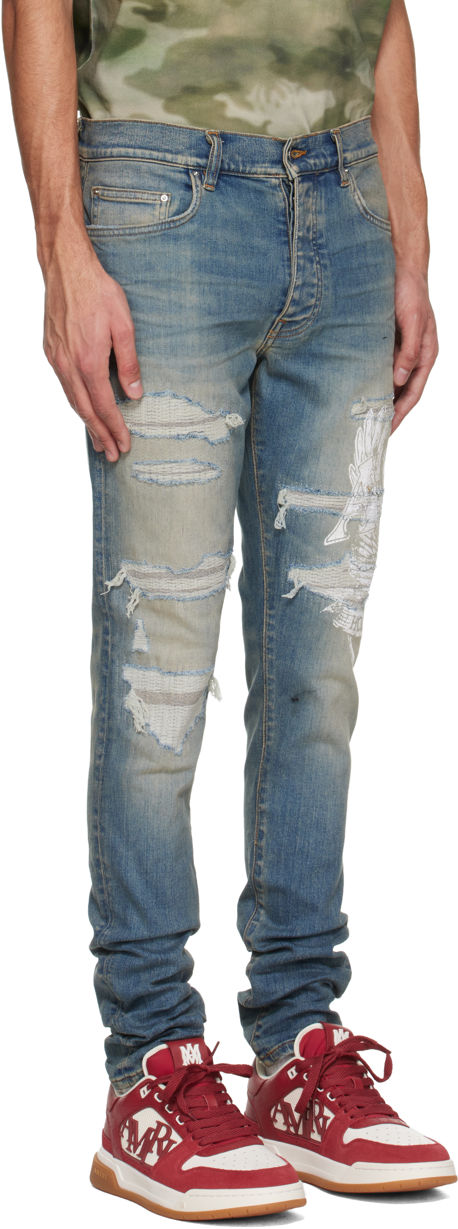 Blue Eagle Repair Skinny Jeans