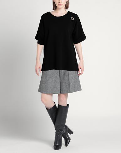 Woman Sweater Black Size 6 Merino Wool