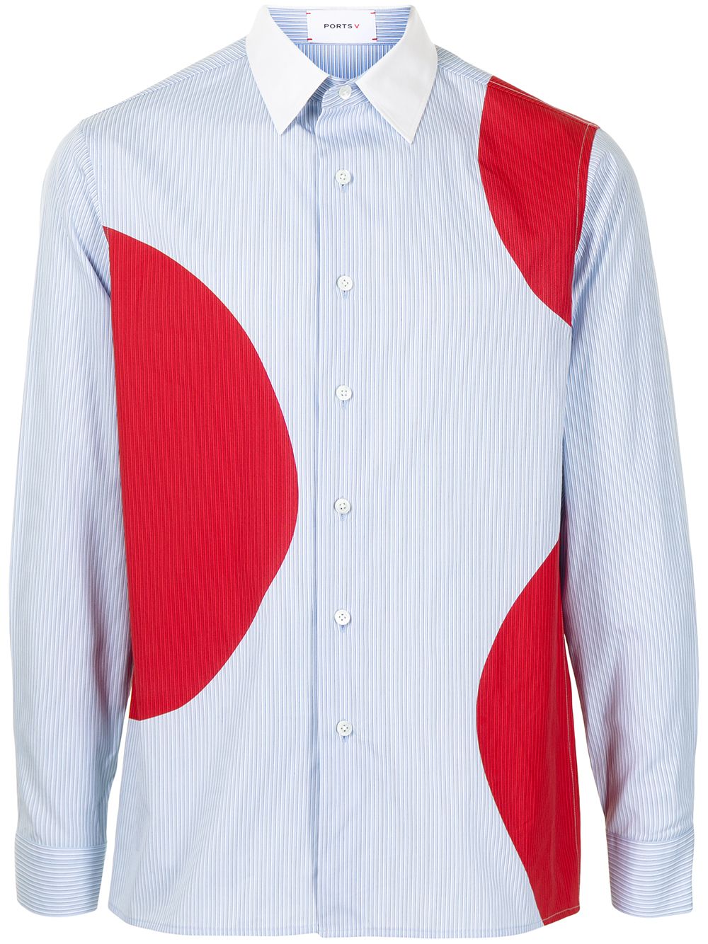 Dot-print long-sleeve shirt - Blue