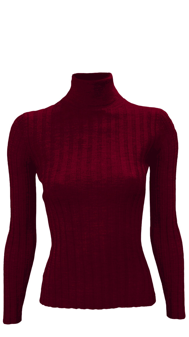 Maroon Highneck Pullover