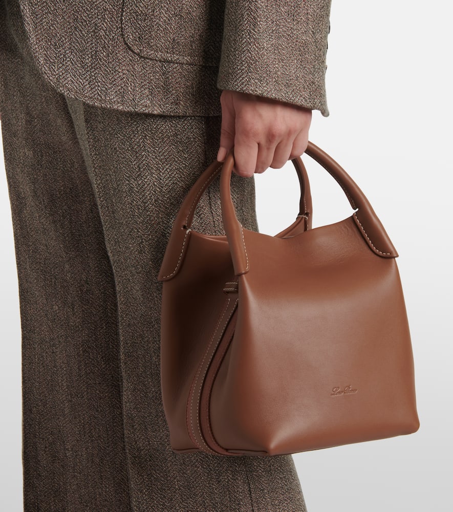 Loro Piana Bale Small leather tote bag