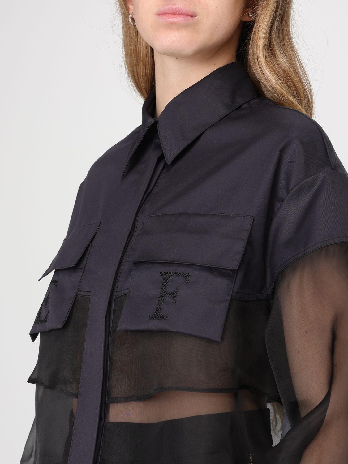 Top Woman color Black