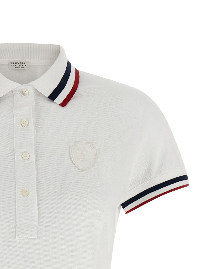 Logo Embroidery Tennis Dress Dresses White