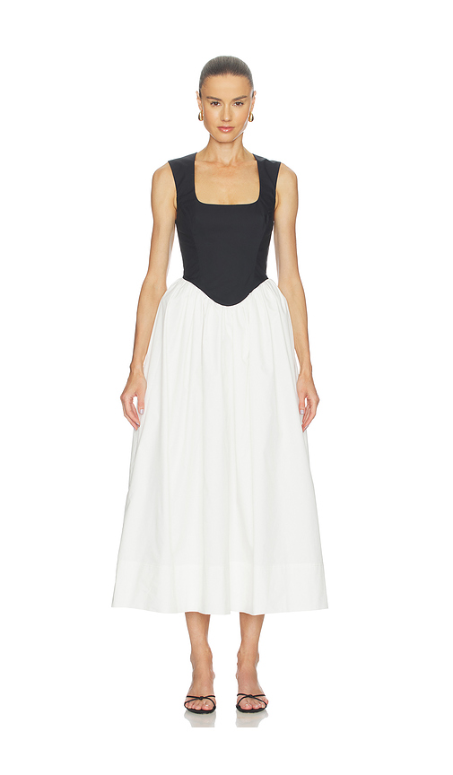 Camila Coelho Dalia Maxi Dress in Black,White. L. Also in M, S, XL