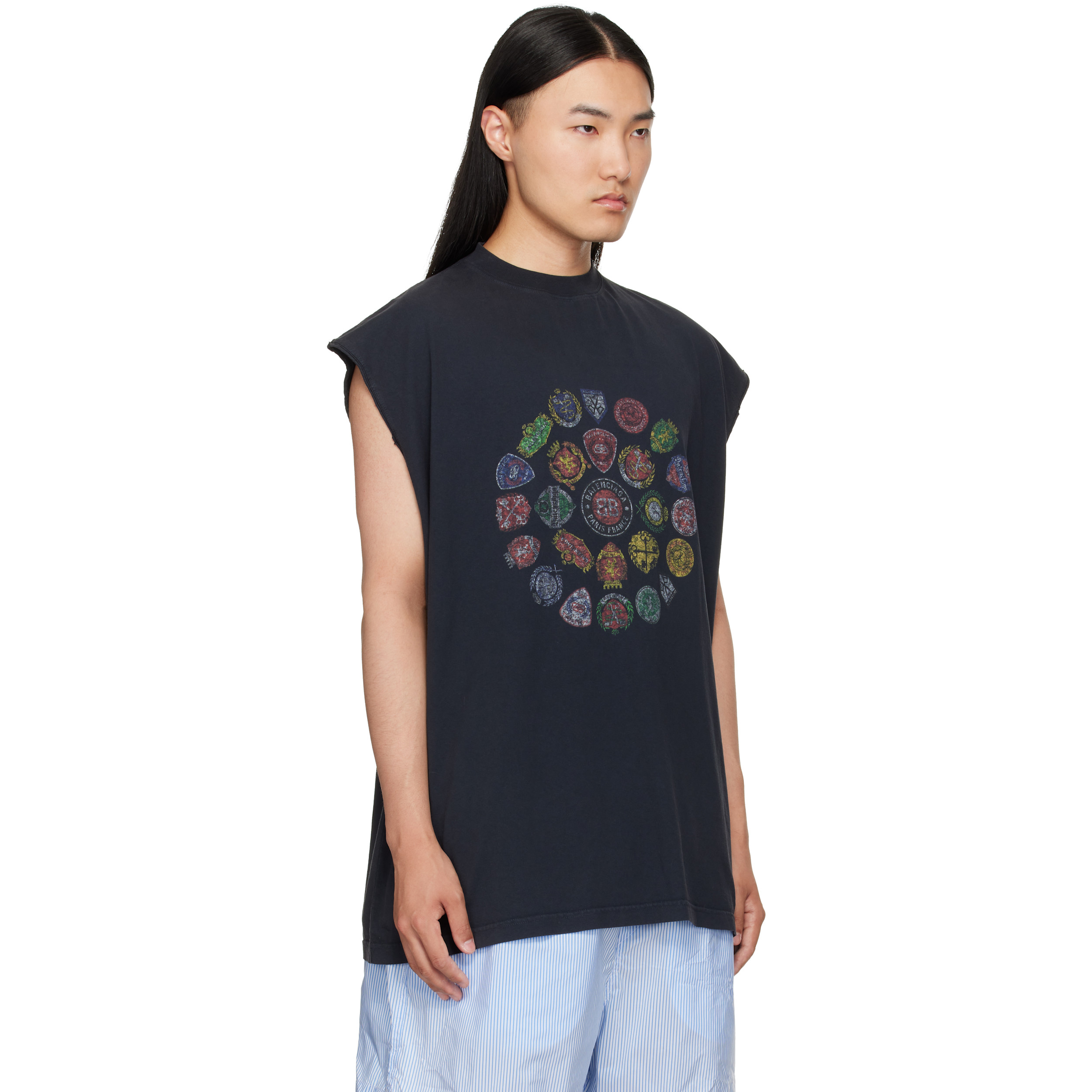 Black Spiral Crest T-Shirt