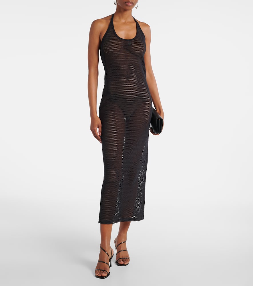 Courrèges Holistic sheer cotton midi dress