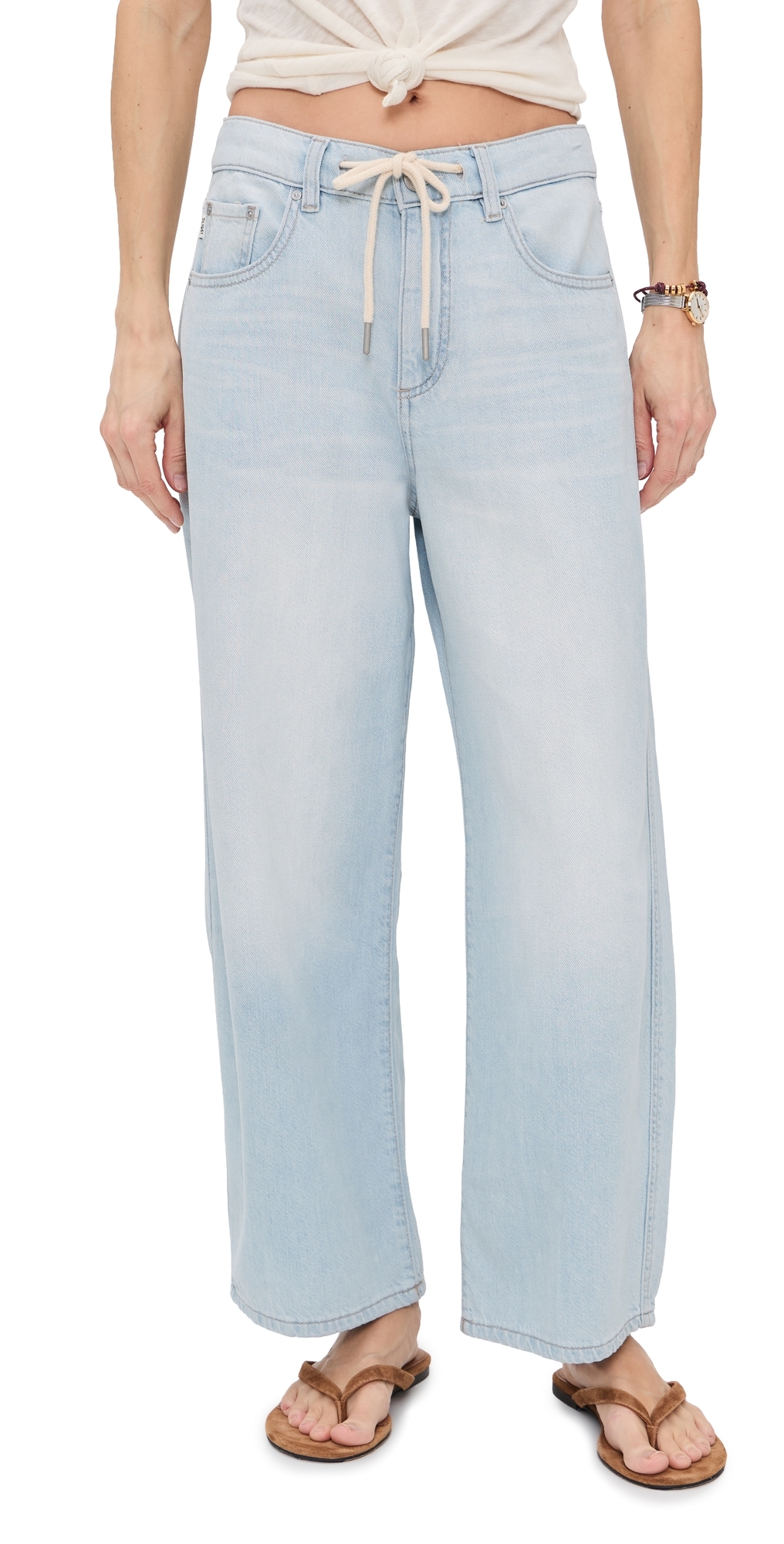 Taylor Petite Relaxed Barrel Jeans Poolside Aura