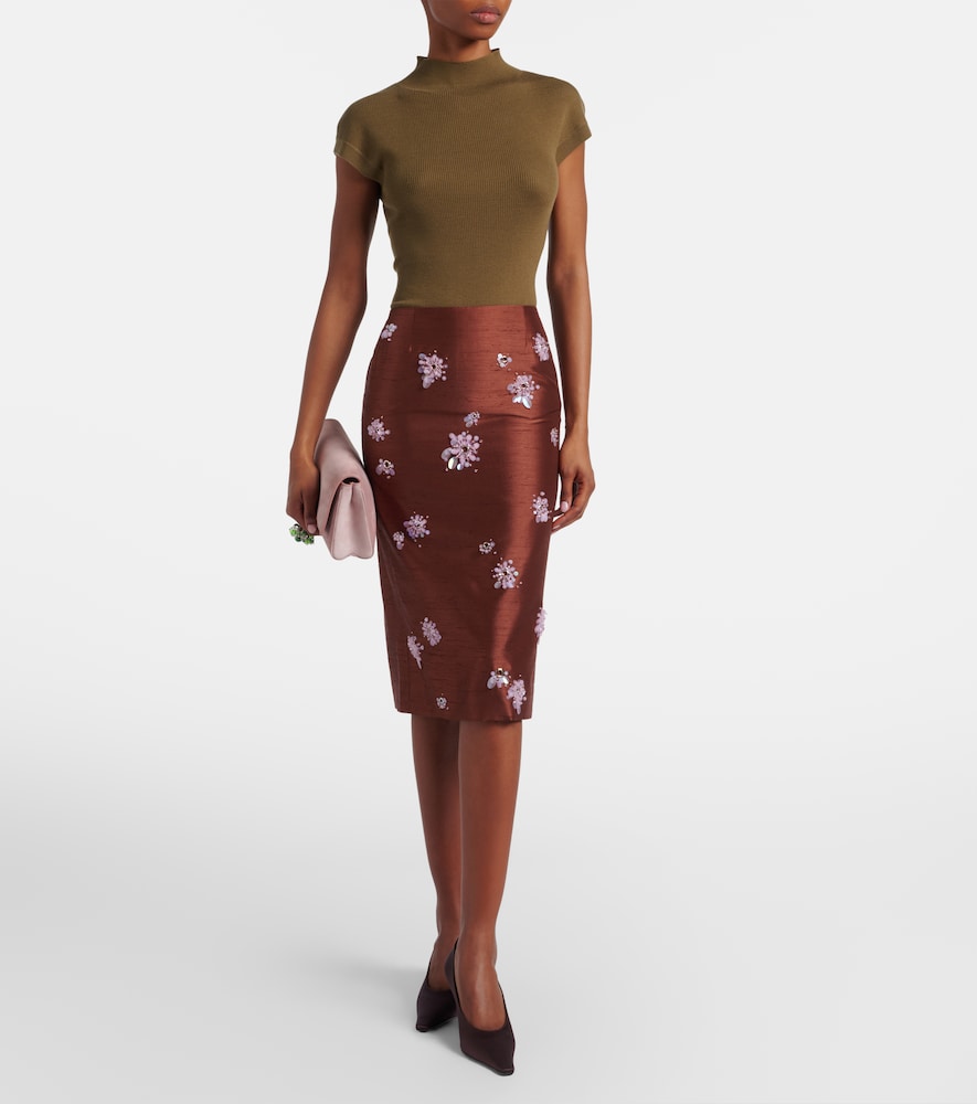 Embellished slip skirt