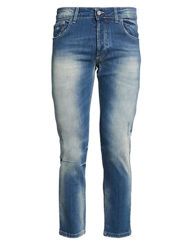 Man Jeans Blue Size 32 Cotton, Elastane