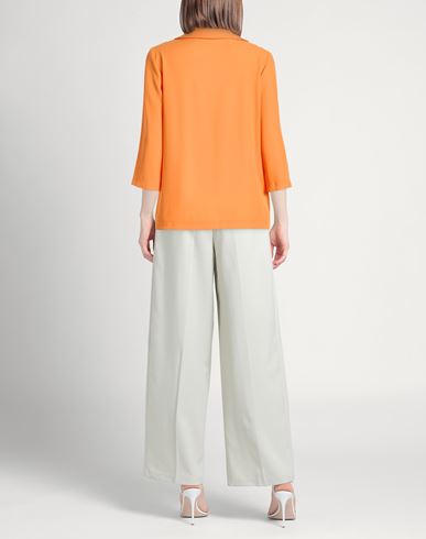 Woman Shirt Orange Size 10 Polyester, Elastane