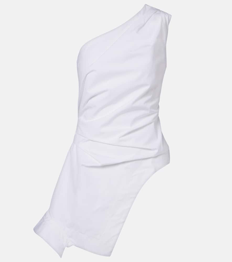 Róhe Asymmetric one-shoulder cotton poplin top