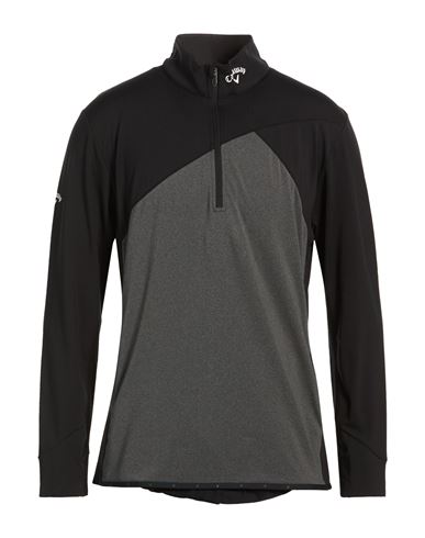 Man Sweatshirt Black Size S Polyester, Elastane