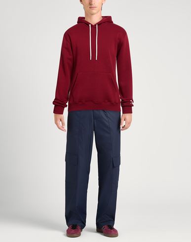 Man Sweatshirt Burgundy Size M Cotton, Polyester