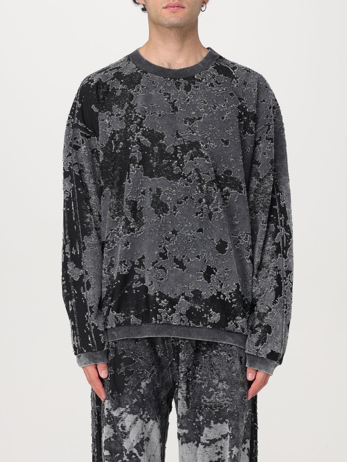 Distressed-effect sweatshirt - Black