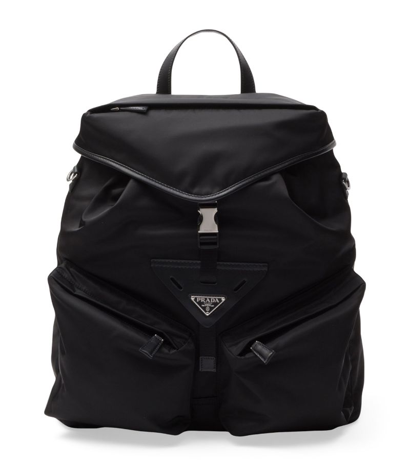 Re-Nylon And Saffiano Leather Backpack
