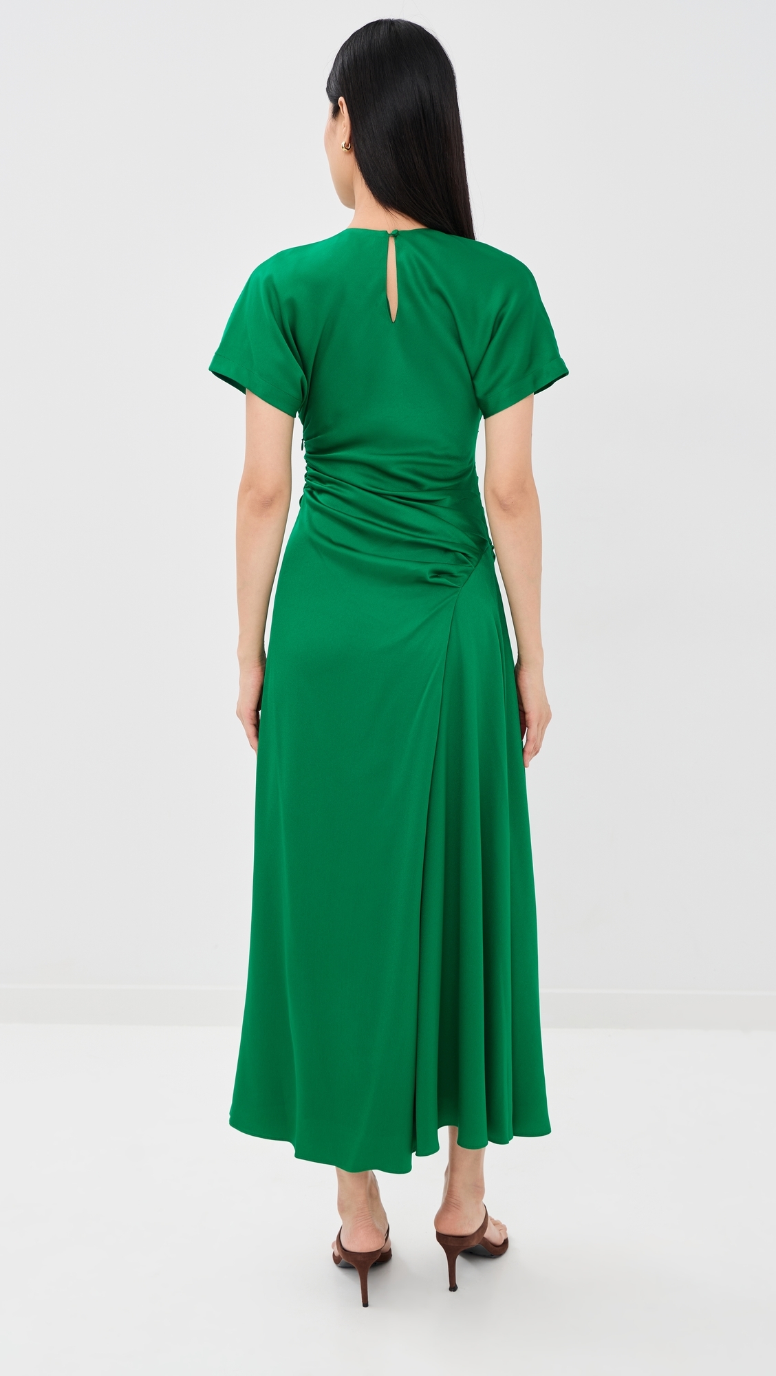 Marabella Draped Midi Dress Kelly Green