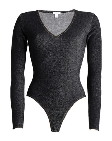 Alaïa Woman Bodysuit Black Size 8 Cotton, Polyamide, Polyurethane