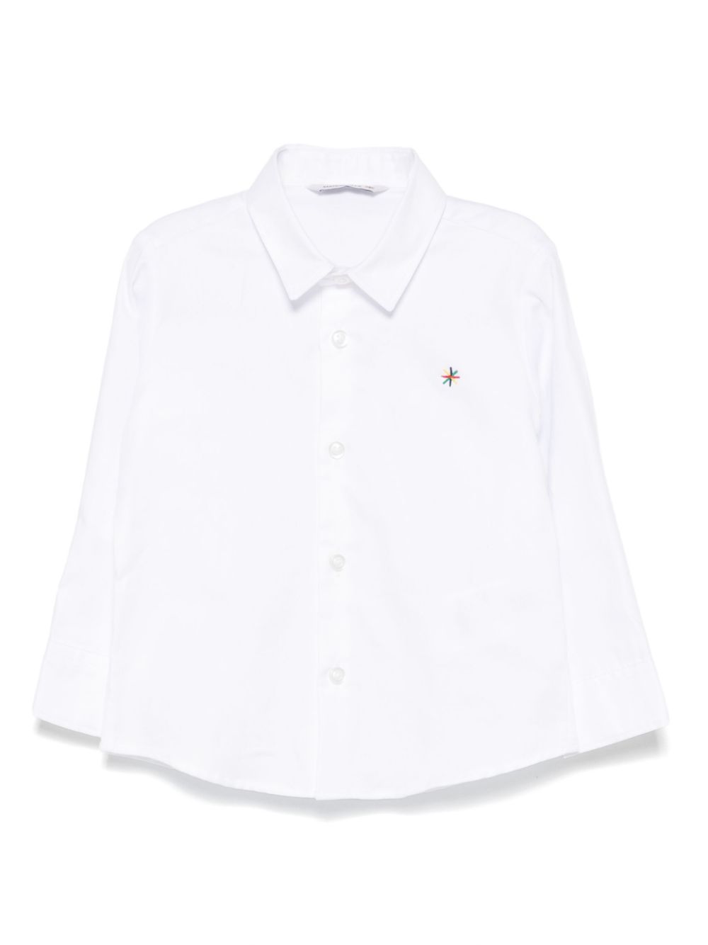 Embroidered-logo shirt - Blue