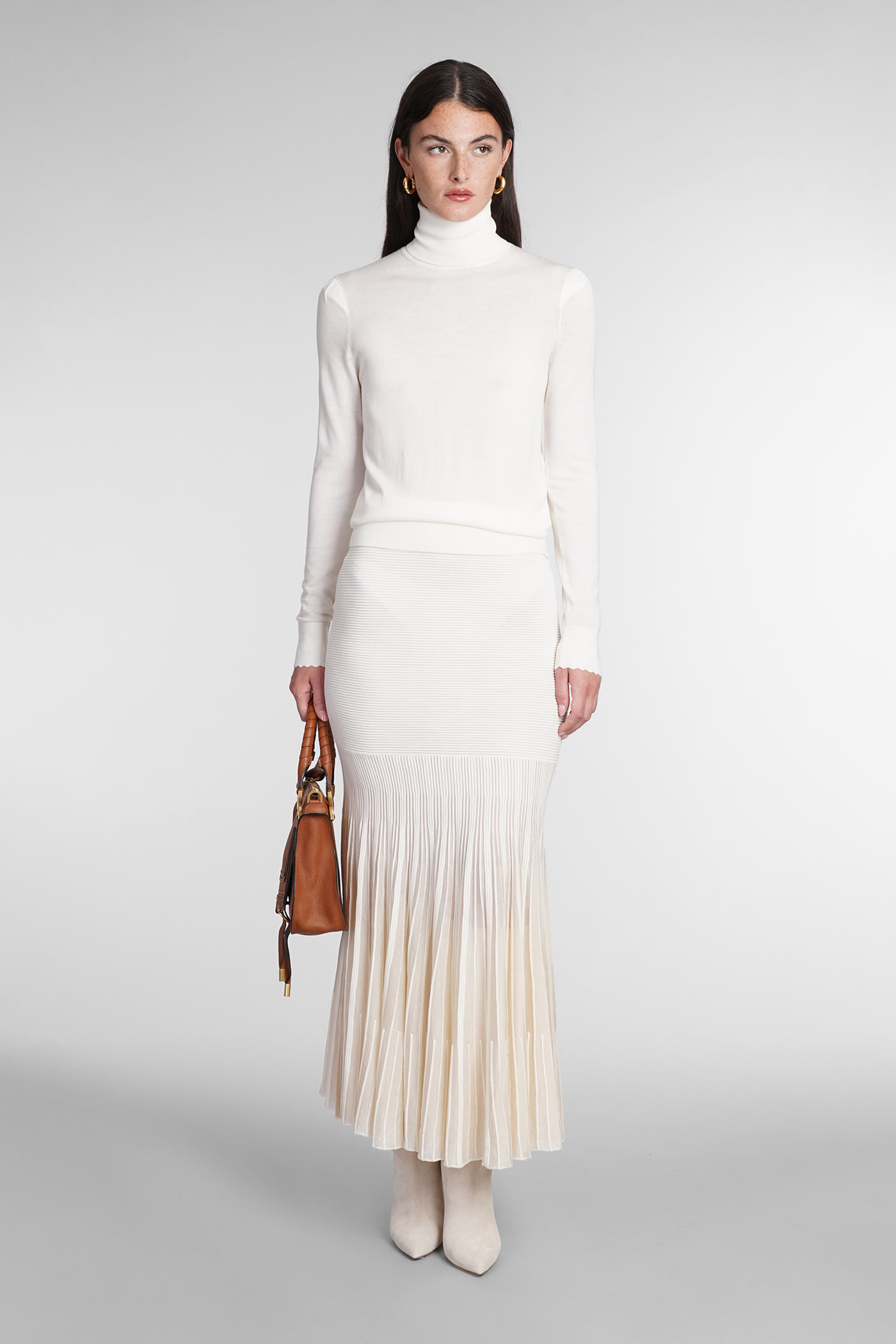 Knitwear In Beige Wool