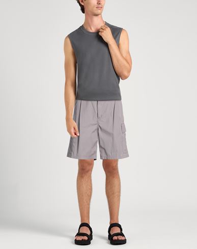 Man Shorts & Bermuda Shorts Grey Size 29 Cotton