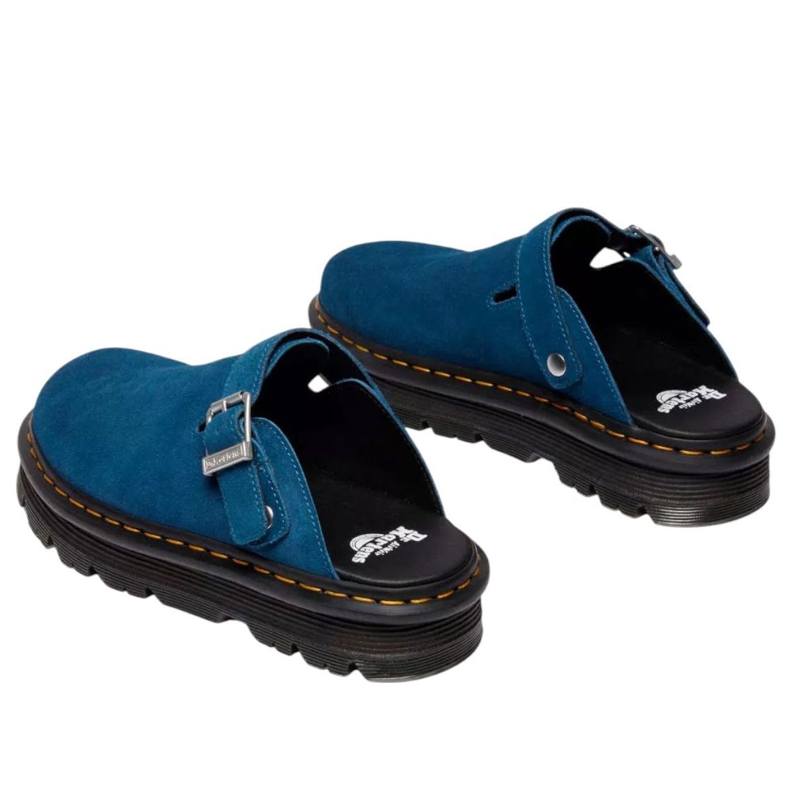 Zebzag Suede Mules 'Neptune Blue'