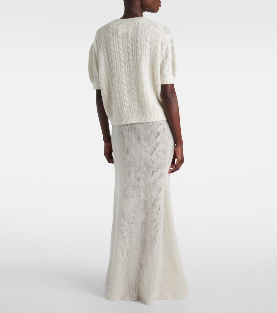 Kenzie cable-knit cashmere and silk sweater