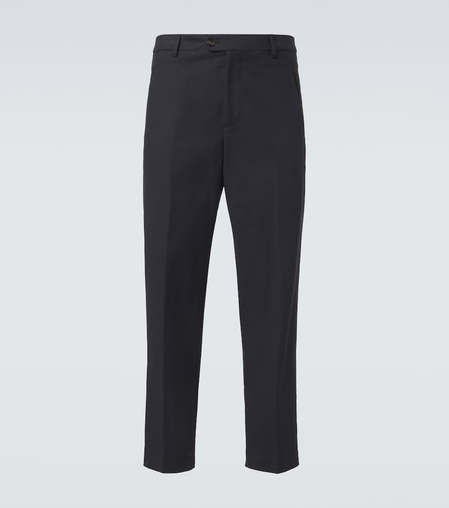 Matt cotton-blend straight pants