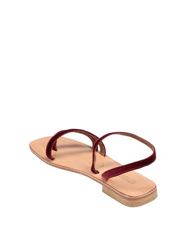Woman Thong sandal Burgundy Size 6 Textile fibers